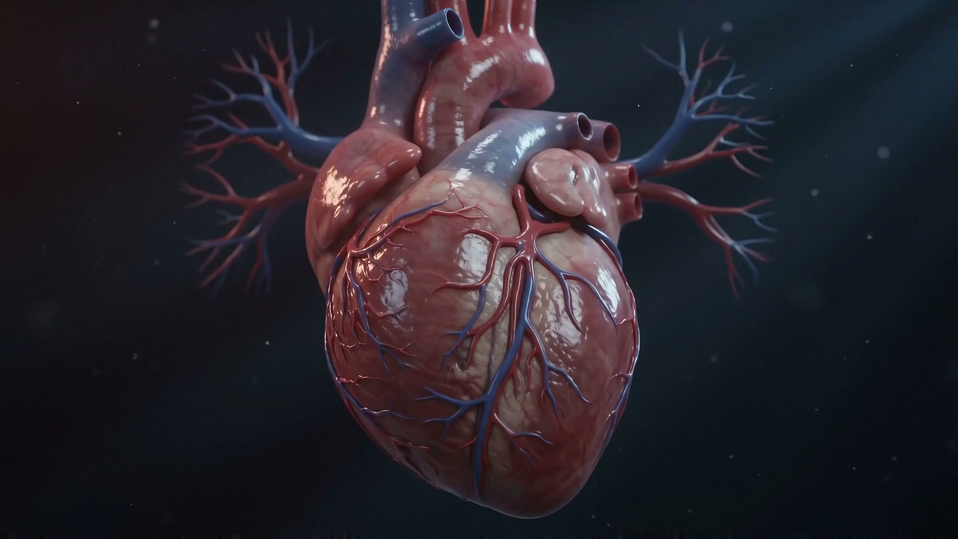 Anatomical heart teaching animation, still frame